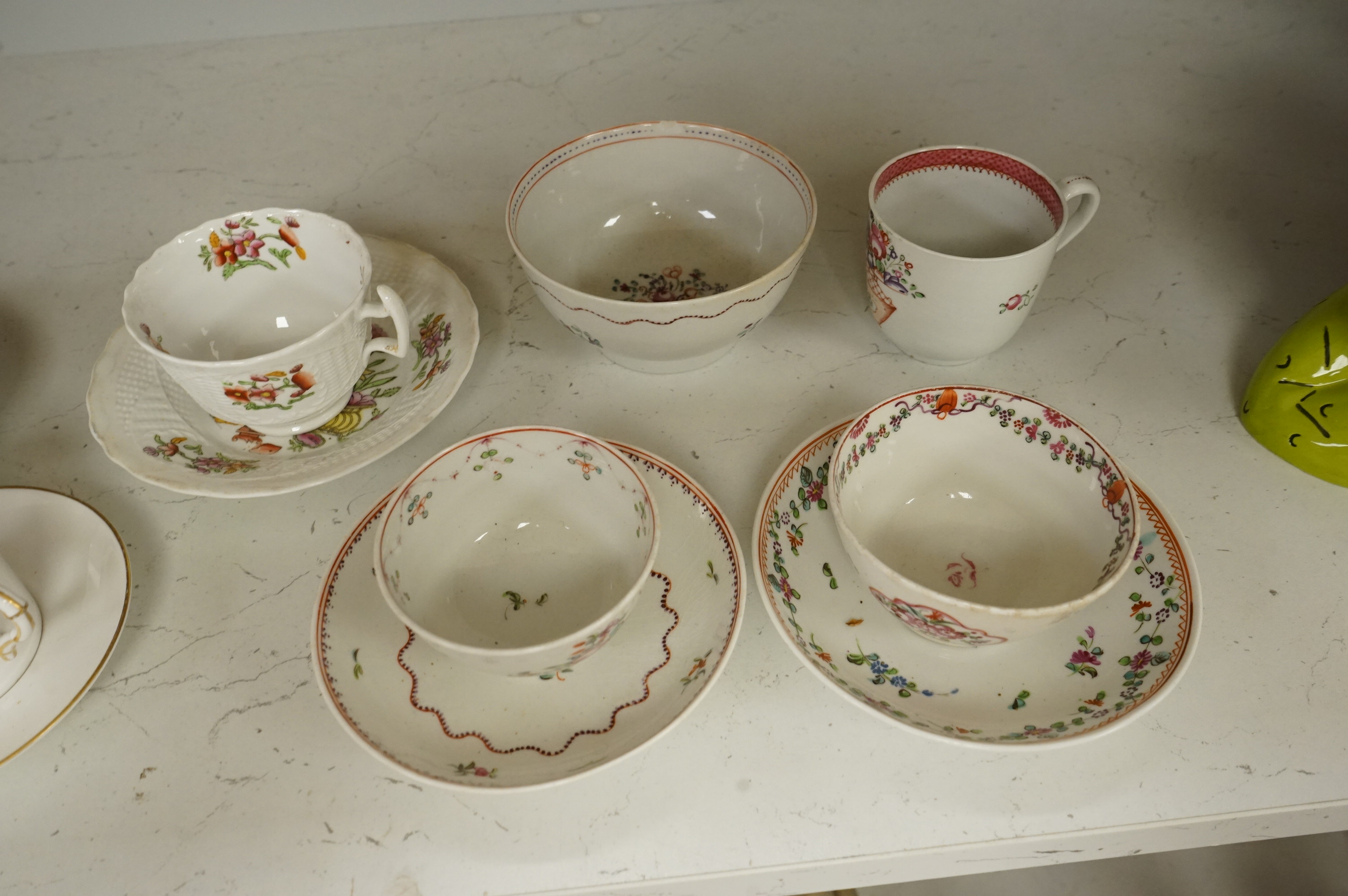 A collection of 18th century and later English teaware (18)